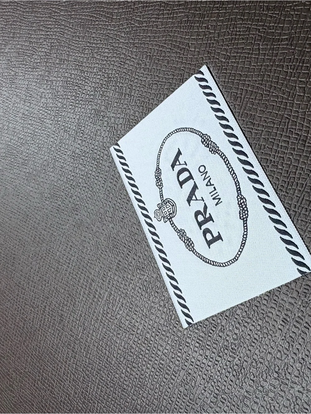 Prada Navy Blue Textured Large Gift Logo Box with Ribbon